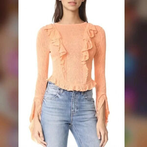 RONNY KOBO Yasamin Top in Peach